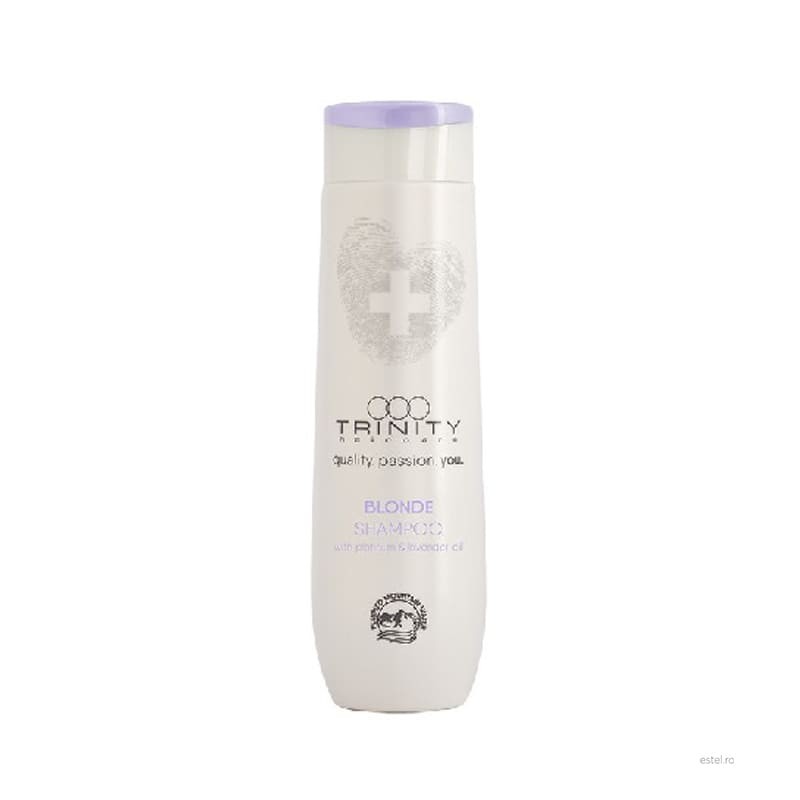 Sampon nuantator anti yellow pentru nuante reci de blond essentials blonde trinity haircare, 75 ml