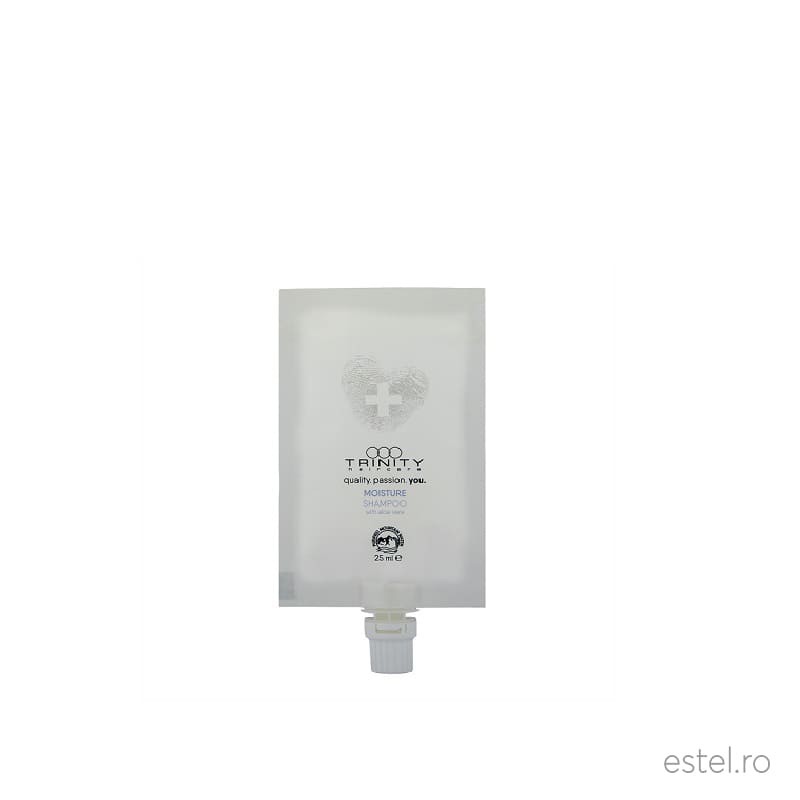 Sampon hidratare intensa cu aloe vera pentru par Essentials Moisture Trinity Haircare, 25 ml