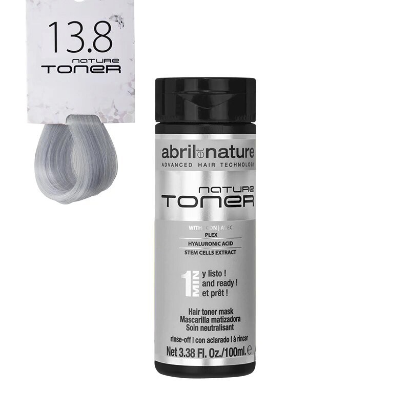 Masca nuantatoare cu acid hialuronic pentru par Nature Tonner Abril et Nature 13.8 Blond ultra deschis bej-perlat, 100 ml 100 poza noua reduceri 2022