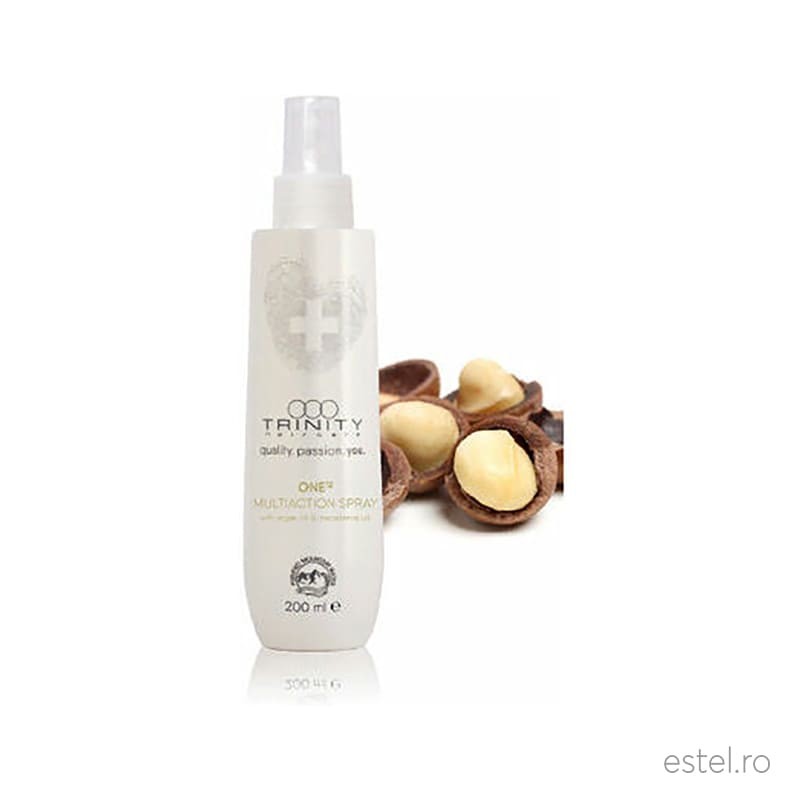 Spray multifunctional 12 in 1 cu protectie termica pentru par uscat si vopsit Therapies ONE12 Trinity Haircare, 200 ml Spray multifunctional 12 in 1 cu protectie termica pentru par uscat si vopsit Therapies ONE12 Trinity Haircare, 200 ml