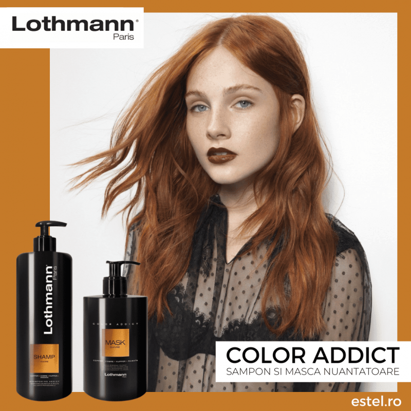 Masca nuantatoare pentru par aramiu Copper Color Addict Lothmann, 250 ml Masca nuantatoare pentru par aramiu Copper Color Addict Lothmann, 250 ml