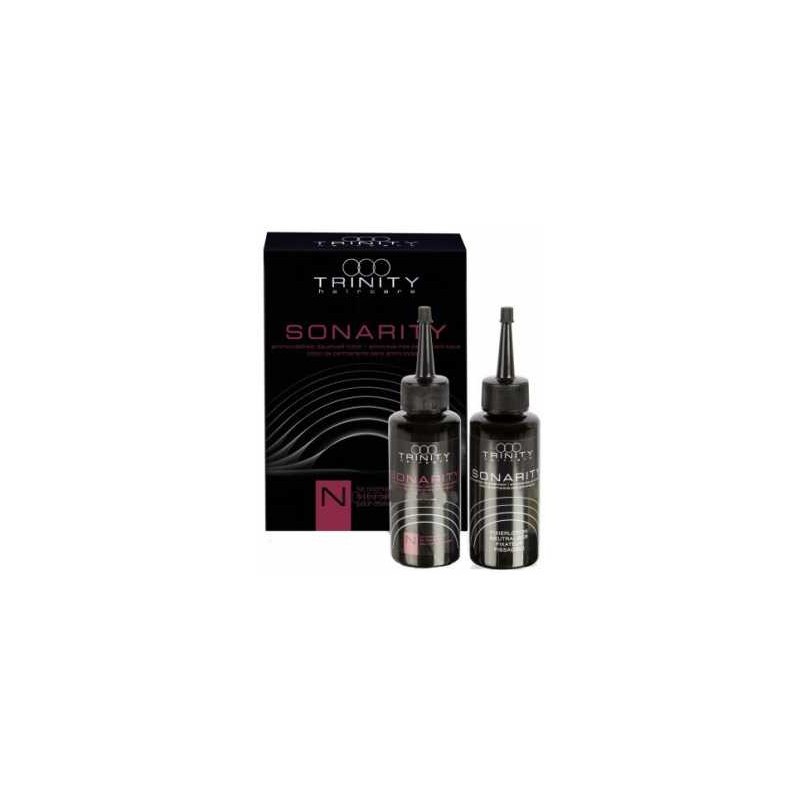 Set pentru ondularea permanenta fara amoniac par vopsit C Sonarity Trinity Haircare, (Set 75 ml +75 ml)