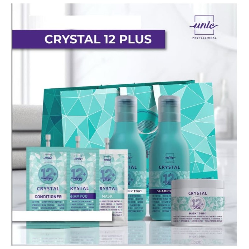 Masca multifunctionala 12 in 1 pentru par uscat si deteriorat Crystal, 500 ml - 2 | YEO