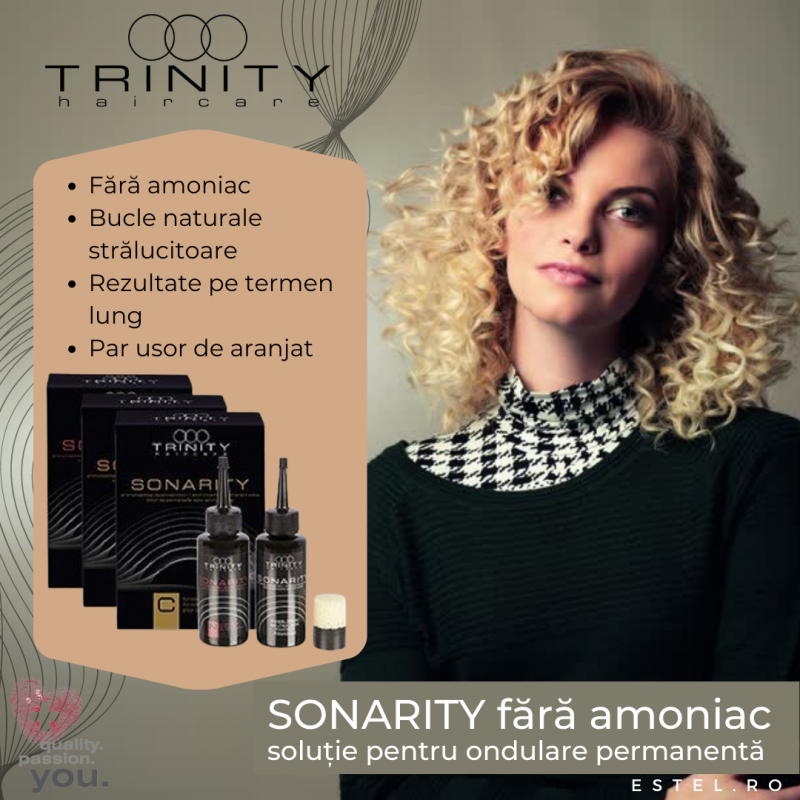 Set pentru ondularea permanenta fara amoniac par vopsit C Sonarity Trinity Haircare, (Set 75 ml +75 ml) - 1 | YEO