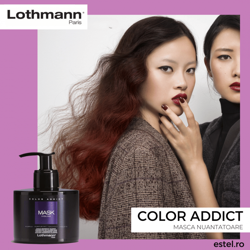 Masca nuantatoare pentru par violine color addict lothmann, 250 ml