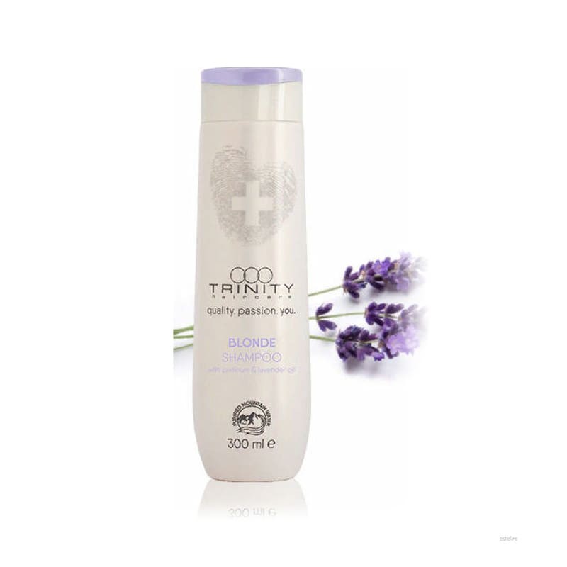 Sampon nuantator anti yellow pentru nuante reci de blond Essentials Blonde Trinity Haircare, 300 ml