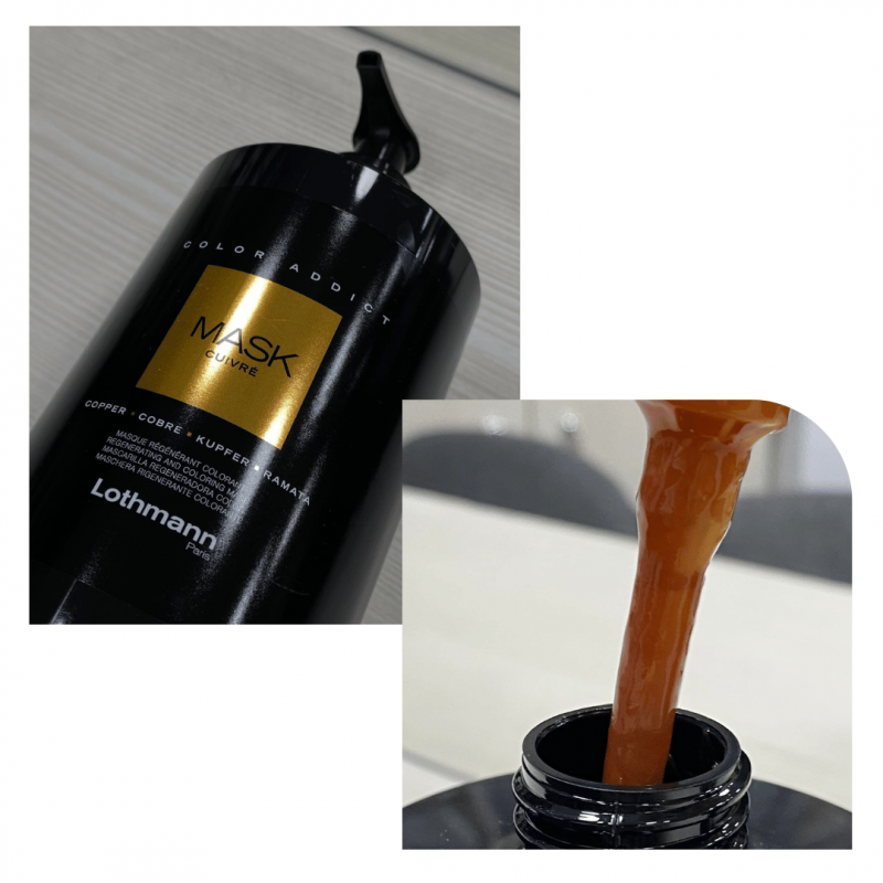 Masca nuantatoare pentru par aramiu Copper Color Addict Lothmann, 450 ml - 4 | YEO