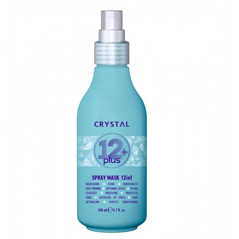 Spray masca multifunctionala cu protectie termica pentru par 12 in 1 Crystal, 200 ml