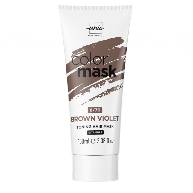 Masca nuantatoare pentru par Color Mask Unic Professional, 8/76 Maroniu-violet, 100 ml