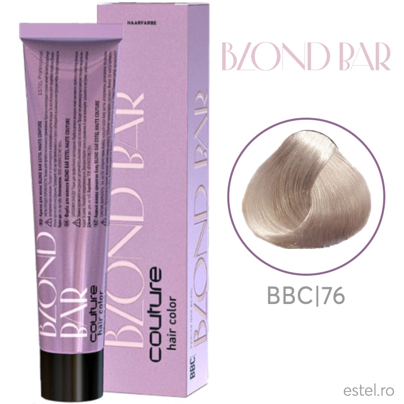 Vopsea permanenta pentru par Blond Bar Couture BBC/76 Blond maro-violet 60 ml