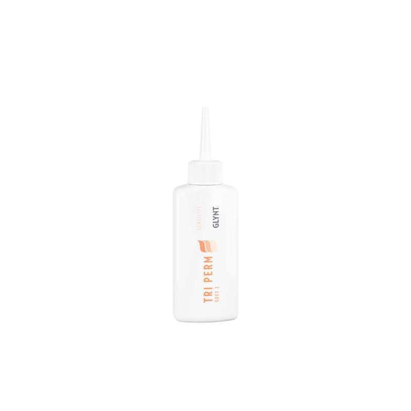 Solutie pentru ondularea permanenta pentru parul vopsit si sensibil TRI PERM Sensitive Soft 2 Glynt, 75 ml
