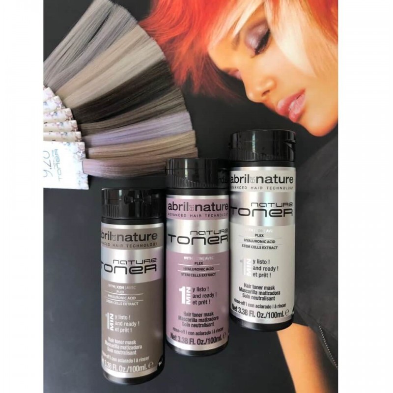Masca nuantatoare cu acid hialuronic pentru par Nature Tonner Abril et Nature 12.8 Blond foarte deschis bej-perlat, 100 ml - 2 | YEO