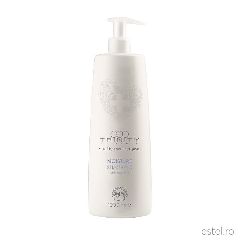 Sampon hidratare intensa cu aloe vera pentru par Essentials Moisture Trinity Haircare, 1000 ml 1000​ poza noua reduceri 2022
