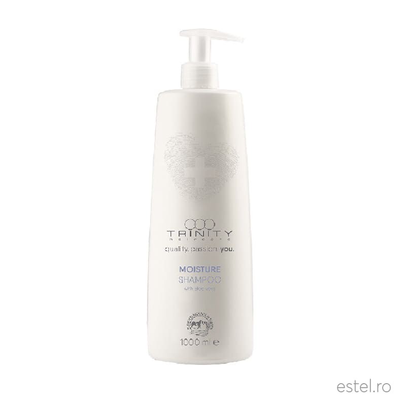 Sampon hidratare intensa cu aloe vera pentru par essentials moisture trinity haircare, 1000 ml