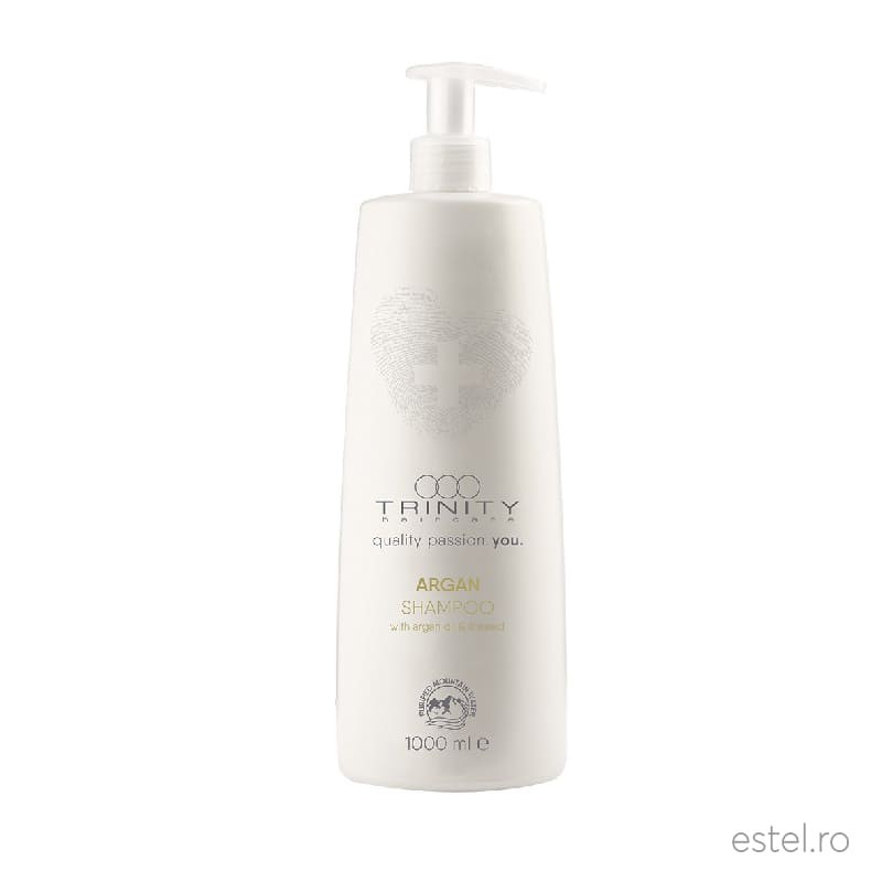 Sampon cu ulei de argan pentru par uscat si deteriorat Therapies Argan Trinity Haircare, 1000 ml