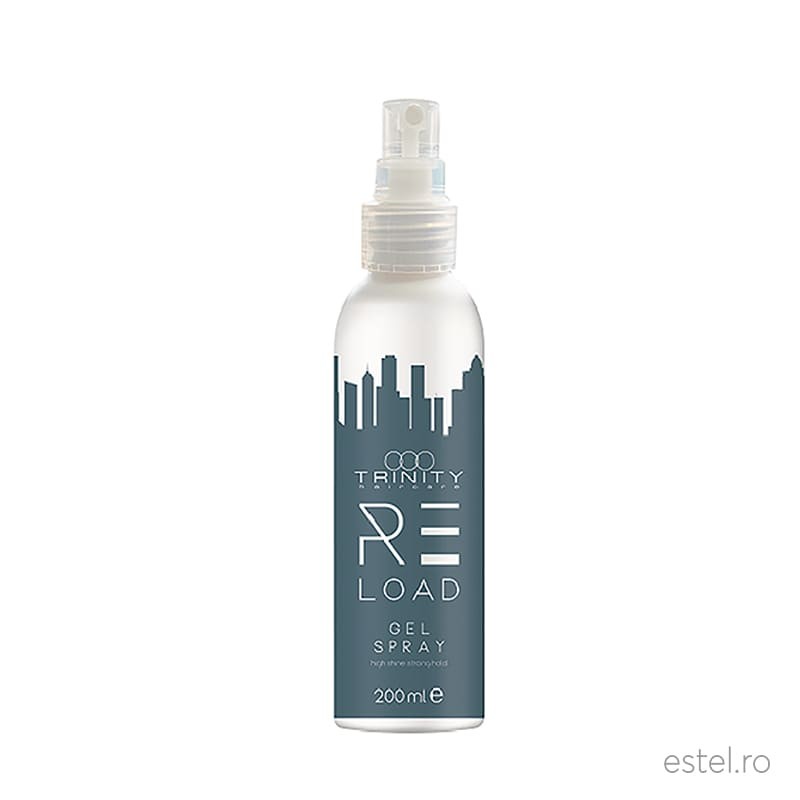 Gel spray pentru par, fixare puternica, Reload Trinity Haircare, 200 ml