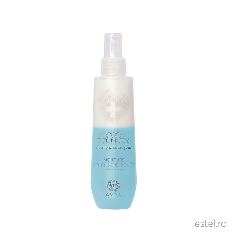 Spray balsam conditioner hidratare intensa cu aloe vera pentru par Essentials Moisture Trinity Haircare, 200 ml - 1 | YEO